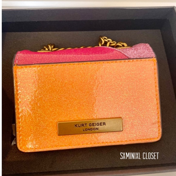 🎀💜NEW💜Kurt Geiger Micro Kensington crossbody bag/shoulder bag/pink comb - Picture 7 of 11